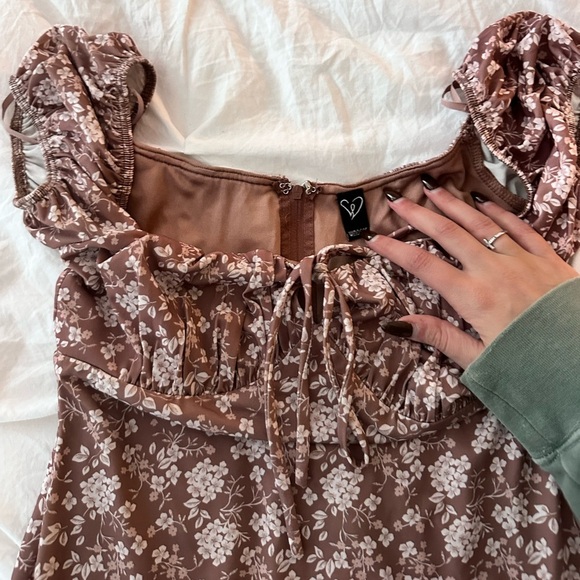 Windsor Floral Puff Sleeve Mini Dress Size S - Picture 6 of 8